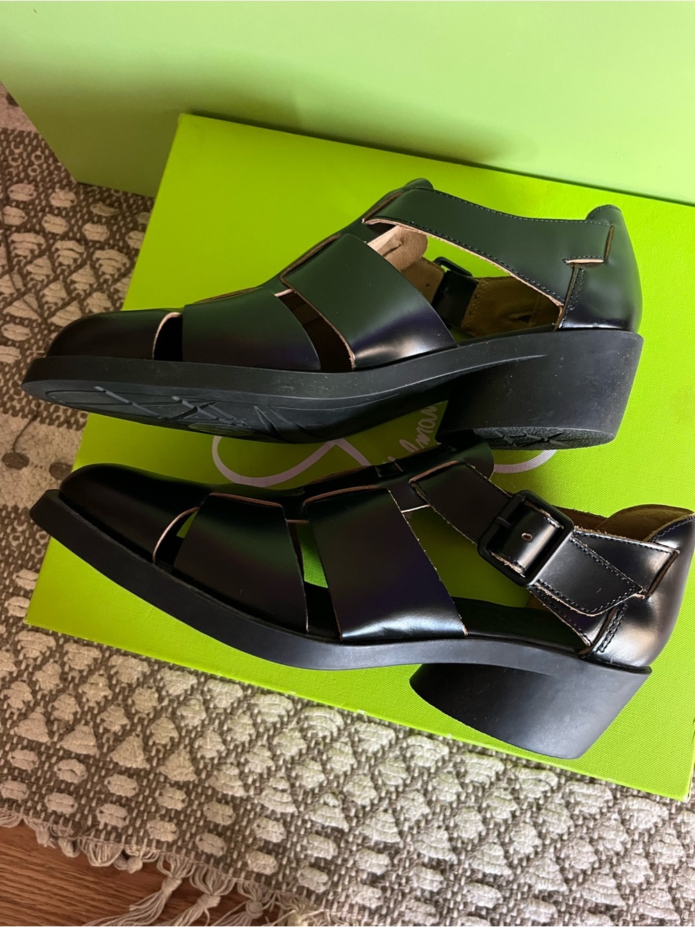 NWOT Camper leather heeled sandals - Picture 4 of 11